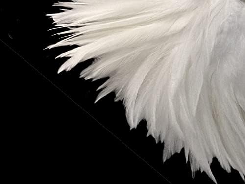 Faixa de 4 polegadas-4-6 ”Branco natural Torda de galo chinês Feathers Feathers Costum de Halloween Supplência de