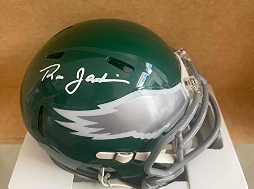 Ron Jaworski Philadelphia Eagles assinou mini capacete autografado JSA WA222849