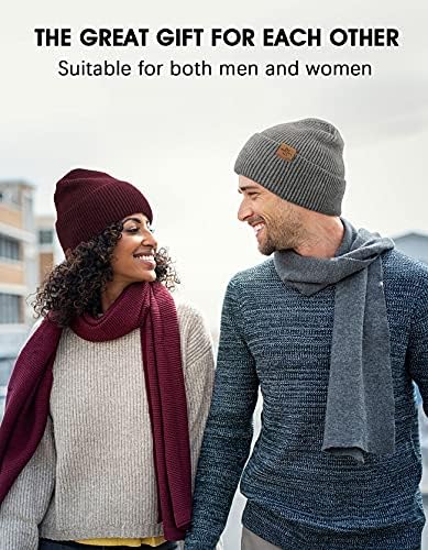 Chapéu de gorro de malha para homens mulheres, gotas mole e mole diariamente chapéu de inverno, presentes para