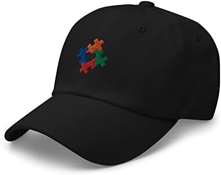 Autismo bordado com chapéu de pai, consciência do autismo