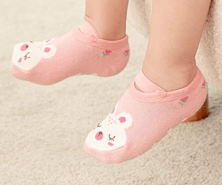 Qandsweat bebê criança meias não esquiques garotinhas meias de piso fofas 8-36 meses