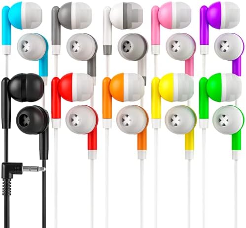 RedskyPower 400 pacote de vários fones de ouvido com fio de várias cores, fones de ouvido, fones de