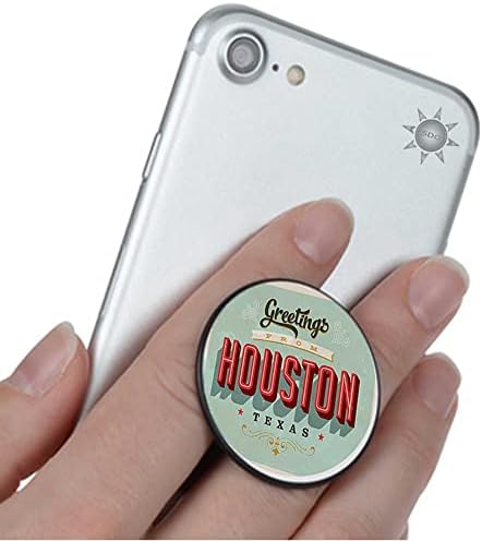 Houston Texas Phone Grip Cellphone Stand se encaixa no iPhone Samsung Galaxy e mais