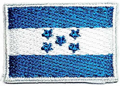 UMama Patch Conjunto de 3 mini bandeira '' '0,6x1.1' 'country honduras sinaliza ferro nacional nacional em manchas honduras sinalizador de bordado de bordado em remendos de apliques artesanato de roupas de jeans de roupas de roupa artesanal