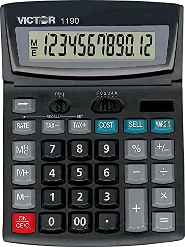 Victor 1190 1190 Calculadora de Desktop Executive, LCD de 12 dígitos