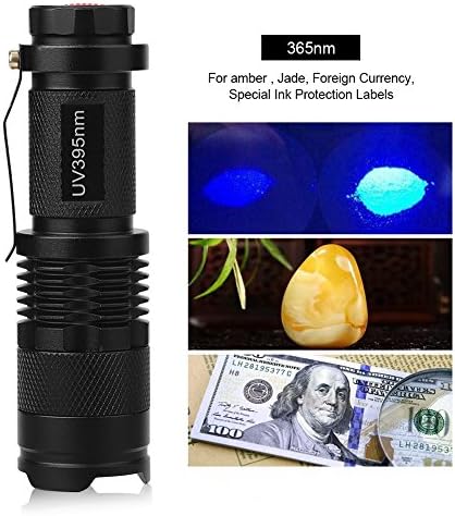 Raguso UV Ultra lanterna LED Blacklight Light Handheld Lâmpada de inspeção Tocha 395/365 nm Lanterna de inspeção