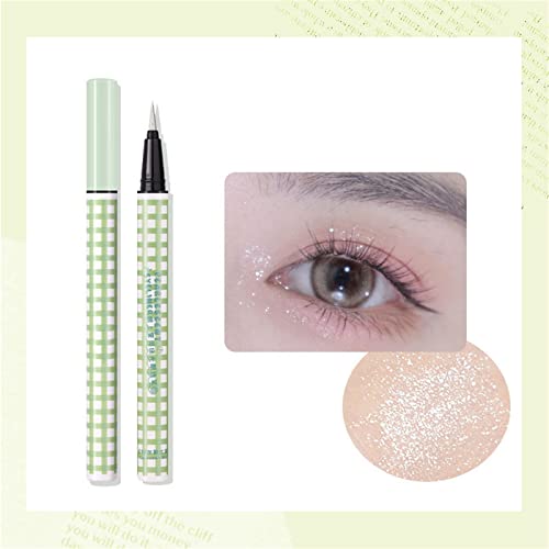 Vefsu Eye Star Pearl Eyeliner caneta secagem rápida suor impermeável durável e mancha de spray extremamente fino para pele seca