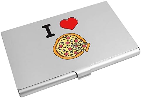 Azeeda 'eu amo pizza' titular de cartão de visita/carteira de cartão de crédito