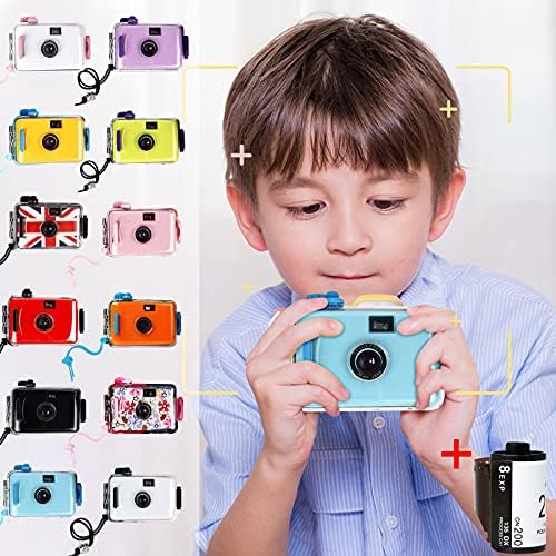 DeLarsy RRM2DV Retro 35mm Manual de filmes descartáveis ​​Manual de câmeras ópticas Câmera de crianças Presentes