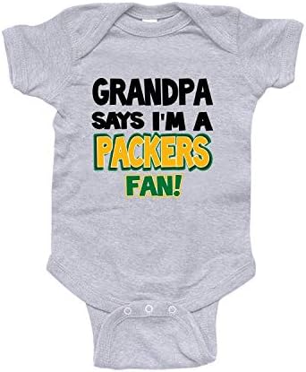 Nanycrafts meu avô diz que eu sou um fã de packers baby bodysuit, fã do avô Packers