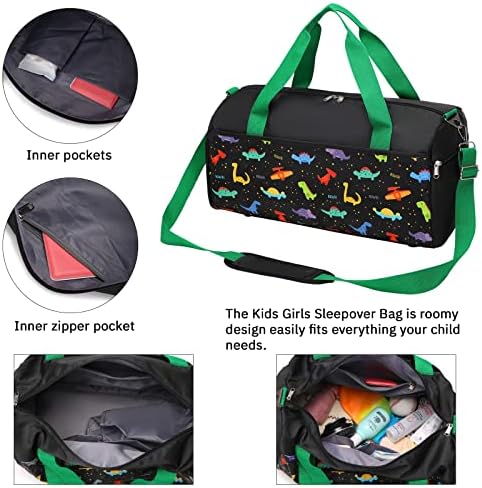 Mygreen Girls Dance Bag Gymnastics Bolsa de ginástica Kids Duffle Bag Rainbow Saco de viagem durante a noite com