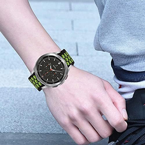 OTOPO compatível Samsung Galaxy Watch 4 40mm 44mm Band/Classic 42mm 46mm bandas homens mulheres, Galaxy Watch Active 2 Bands, 20mm Soft Silicone Sports Pulseira Strantas de pulseira para homens homens