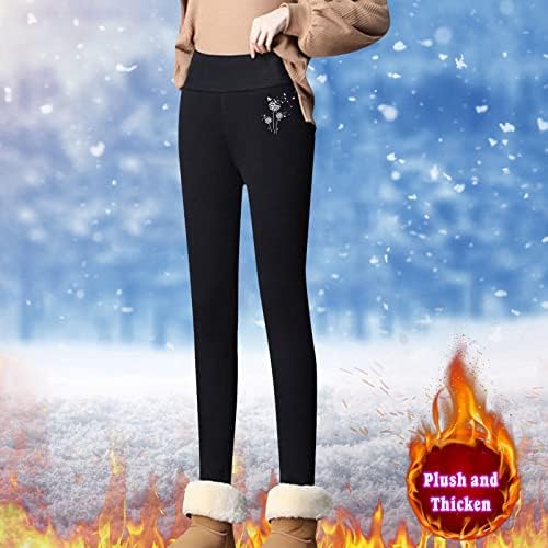 Calças casuais mulheres petite feminino outumn e inverno moda calça quente calça de fundo de pelúcia de calça