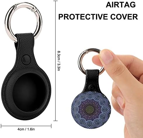 Mandalas geométricas TPU Case para airtag com o chaveiro de proteção do rastreador protetor para a bagagem de