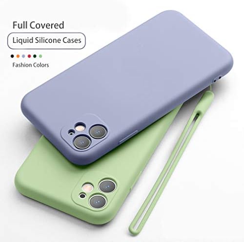 Caixa de silicone líquido à prova de choque adequado para iPhone 11 caixas, cobertura de pára -choque
