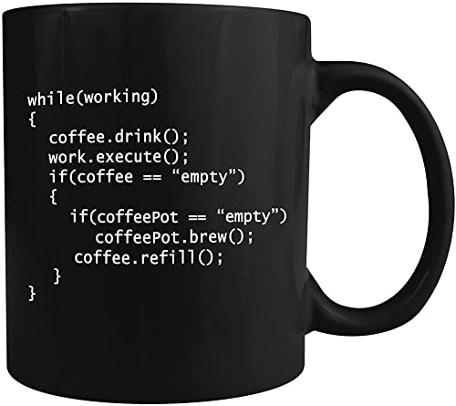 Programa de café ++ - caneca de café em cerâmica - é um ótimo presente para programadores, geeks, nerds, estudantes