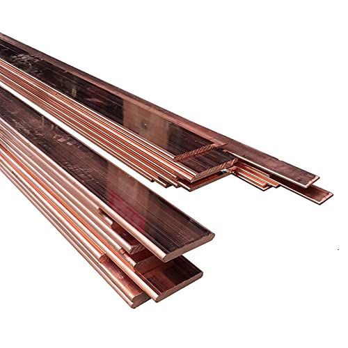 Barra de barramento de cobre bopaodao 6 mm x 25 mm x 39,37 polegadas / 1000 mm, 1pcs C110 Pure Cu Copper Buss plana Bar de caldo