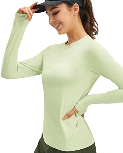 Persit UPF feminino 50+ camisas de manga comprida Treino Caminhadas UV Sun Protection camisetas Rápida de