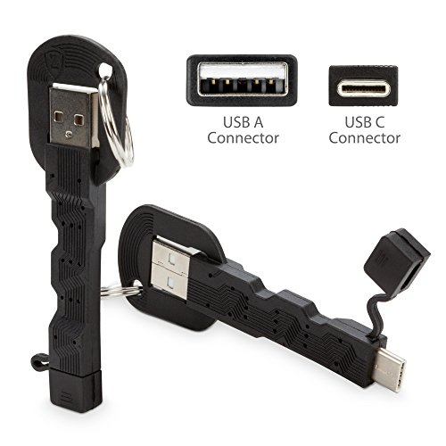 Cabo de ondas de caixa para UMIDIGI Power 5s - carregador de chaveiro USB tipo C, cabo de chave 3.1 Tipo C USB para umidigi Power 5s - Jet Black