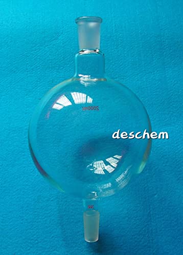 Dinglab 2000ml, 24/40 Flask de reservatório de cromatografia de vidro, garrafa 2L recebida