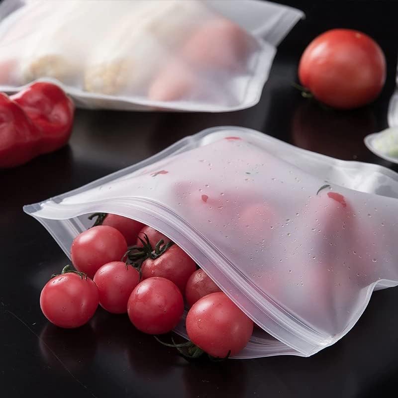 Bolsas de armazenamento de alimentos novas bolsas de stand-up reutilizáveis ​​bolsas de zíper para recipientes à prova de vazamentos sacos frescos sacos de armazenamento de alimentos