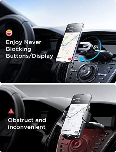 Lisen CD Phone Solter Mount for Car [2023 Atualização 2 tipos de montagem] Para montagem do carro MagSafe,