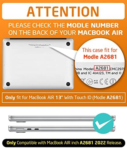 Caso da série OUTFAC Verge para MacBook Air 13,6 polegadas A2681 M2 CHIP, camada dupla Casca dura Proteção