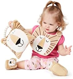 Enesco Izzy e Oliver New Baby Infant Lion Character Super-Soft dobring Travel Blain, marrom, 24 x 24 polegadas