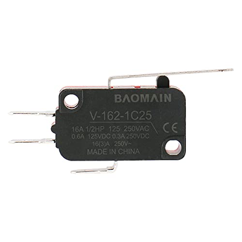 Baomain Micro Switch V-162-1C25 SPDT 3P Pacote momentâneo de alavanca de dobradiça reta curta de 5