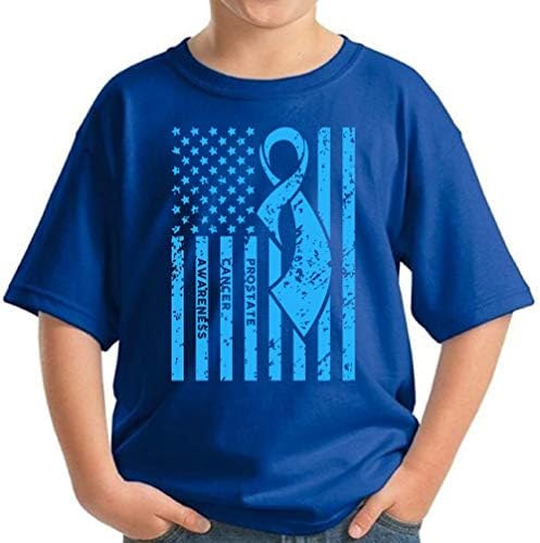 Pekatees Camiseta de câncer de camisa de conscientização sobre câncer de próstata para crianças Presentes