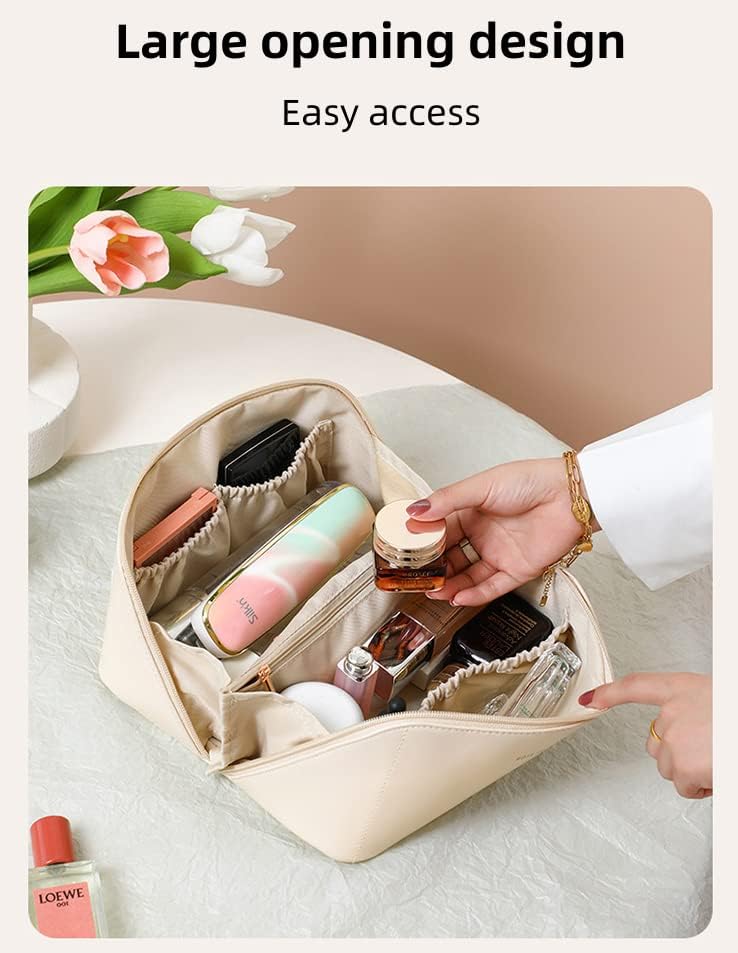 Bolsa de maquiagem de viagem Huryarg para mulheres, bolsa de maquiagem à prova d'água bolsa de cosméticos