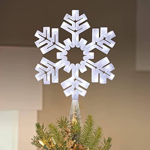 Eambrite 13.125 '' 50lt Christmas Snowflake Treetop 9 Modos Controller e 82ft 200lt Christmas Lights com alegre music infravermelho Pacote de sensor de movimento infravermelho