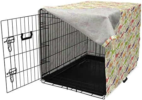 Capa de caixa de cães de canguru lunarable, impressão repetitiva de animais australianos coloridos com várias