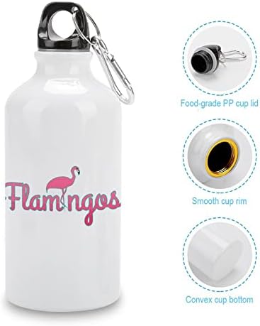 Flamingos Pink Sports Sports Water Bottle Poft Comsol Aluminium Hot Cup Frink Drink para andar de bicicleta 400ml
