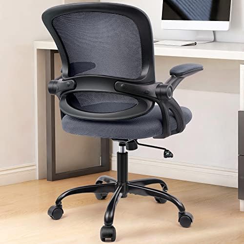 Cadeira de escritório de Kerdom, cadeira ergonômica, cadeira de malha de computador ajustável,