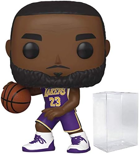 LeBron James La Lakers Purple Jersey Pop! Figura de ação da NBA esportiva