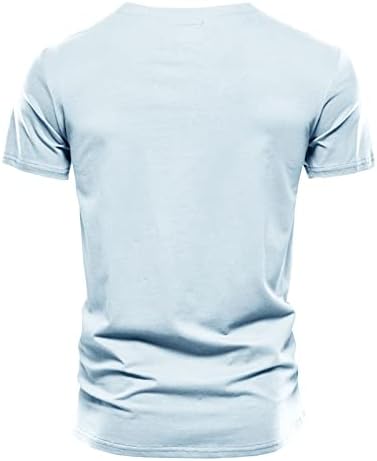 Conjunto de guarda masculina moda casual cor sólida algodão V de pescoço botão de bolso