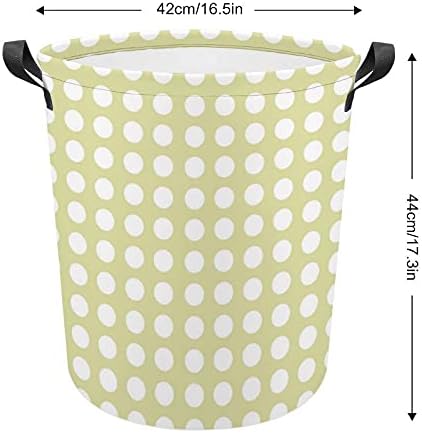 Cesta de lavanderia de Foduoduo Little White Dots em Lemon Yellow Laundry Turmer com Handles Turbível Testal Suje