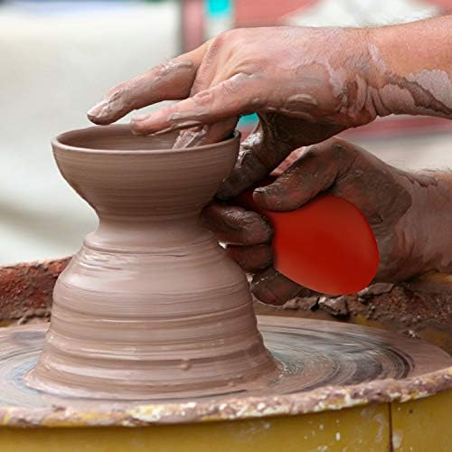 Willbond 6 peças Costas de argila de cerâmica Costela de borracha de borracha Costela cerâmica Potter para modelagem de artistas de argila de cerâmica, 3 tamanhos