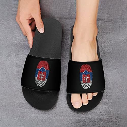 Sandálias da casa de impressão digital da Eslováquia não deslizam chinelos de dedo do pé para massagem