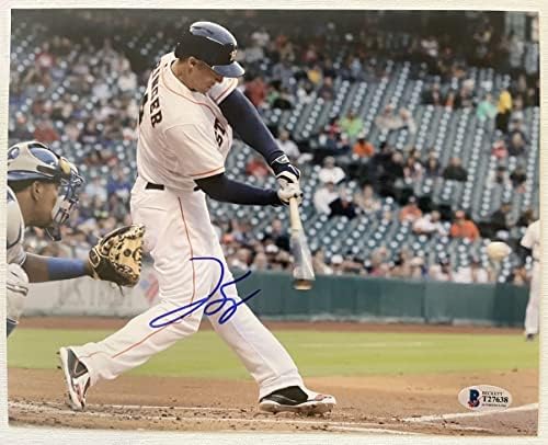 George Springer assinou autografado brilho 8x10 foto de Houston Astros - Beckett Bas autenticado