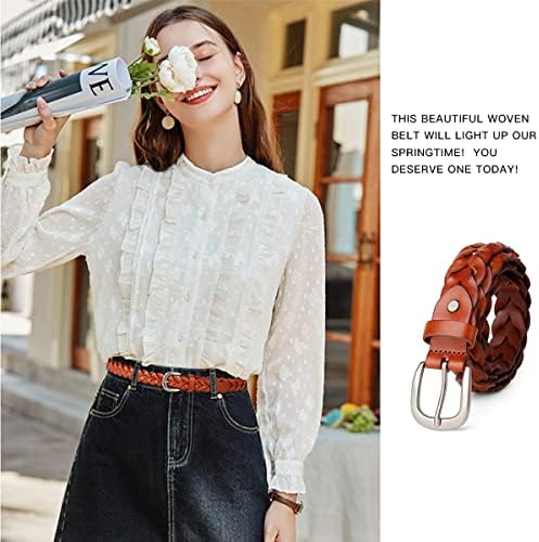 Cinturão de couro de Catelles Womens, vestidos de couro de grãos de primeira linha e cinto de moda
