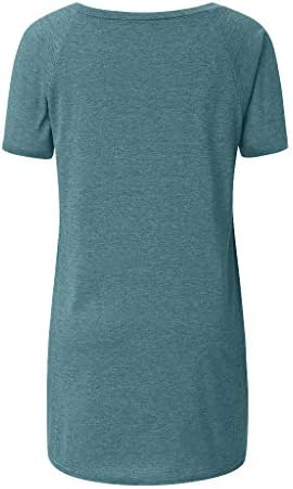 Bloco de cores Camiseta long-line Mulheres de verão Top camisetas soltas Camise