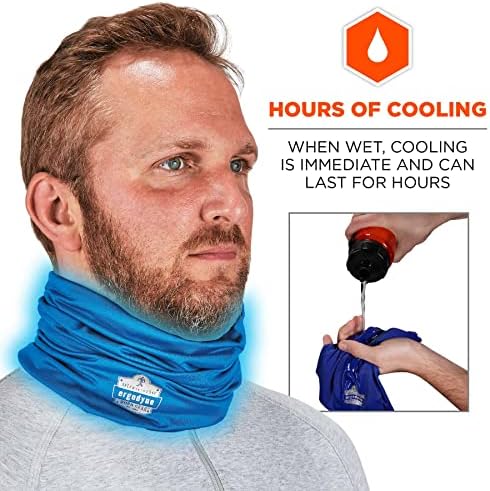 Ergodyne Chill-Its 6487 Gaiter de pescoço de resfriamento, várias maneiras de usar faixa ou máscara de