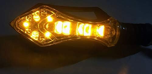 Motortogo Black LED Motorcycle Sinais de giro de lente limpa Arqueiro preto Turn Signals Lights Blinkers
