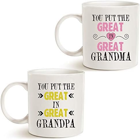 Presentes de Natal da caneca de café da avós Mauag, você coloca o ótimo na bisavó/avô melhores presentes
