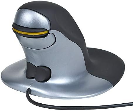 Mouse ergonômico com fio ambidestro pósurito pinguim | USB, alivia o RSI, fáceis, design vertical, computadores