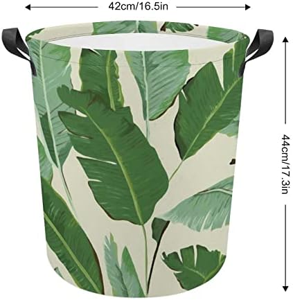 Banana Folhas de lavanderia de cesta de armazenamento dobrável cestas de roupas de bolsa para