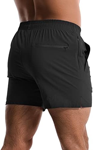 Lempue 2 Pacote de shorts atléticos masculinos de 5 polegadas de ginástica rápida de ginástica seca