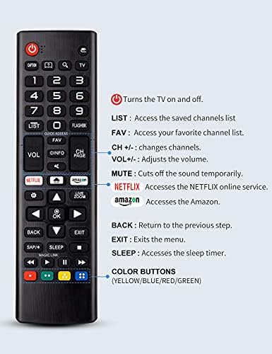 Controle remoto universal para todos os LG Smart TV LCD LCD LED OLED UHD HDTV Plasma Magic 3D 4K Webos TVs AKB75095307
